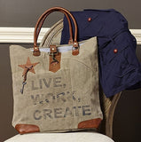 Canvas Live Work Create Tote Bag